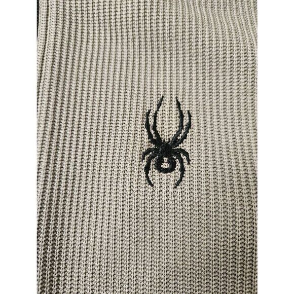 Spyder Gray Black Colorblock Half Zip Knit Casual Pullover Hiking Jacket Mens M - Picture 2 of 6